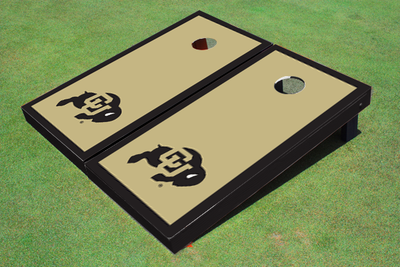 University of Colorado Black Matching Border Cornhole Boards