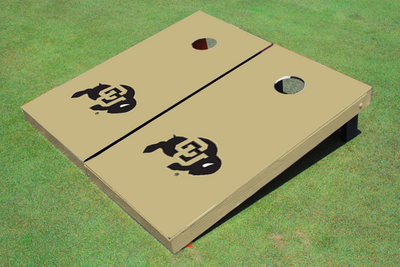 University of Colorado Gold Matching Solid Cornhole Boards