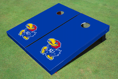 University Of Kansas Jayhawks Royal Blue Matching Solid Cornhole Boards