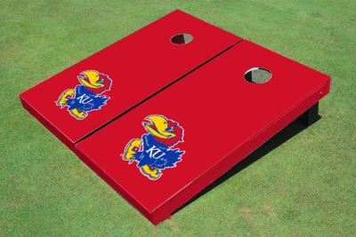 University Of Kansas Jayhawks Red Matching Solid Cornhole Boards