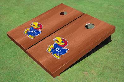 University Of Kansas Jayhawks Solid Rosewood Cornhole Boards