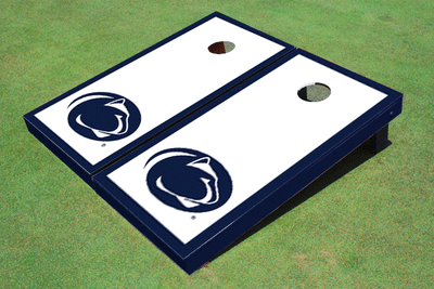 Penn State University Nittany Lions Navy Blue Matching Border Cornhole Boards Penn State University Nittany Lions Navy Blue Matching Border Cornhole Boards