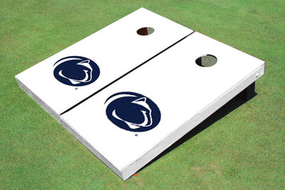 Penn State University Nittany Lions White Matching Solid Cornhole Boards