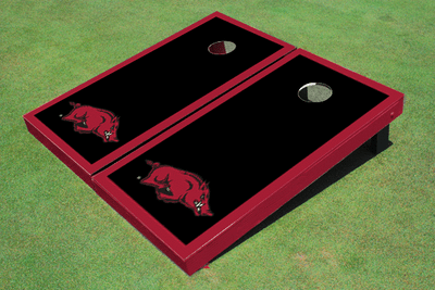 University Of Arkansas Maroon Matching Border Cornhole Boards University Of Arkansas Maroon Matching Border Cornhole Boards