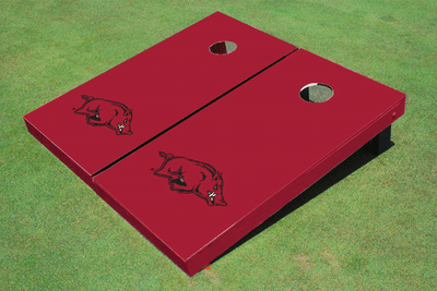 University Of Arkansas Maroon Matching Solid Cornhole Boards University Of Arkansas Maroon Matching Solid Cornhole Boards
