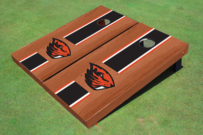 Oregon State University Black Rosewood Matching Long Stripe Cornhole Boards
