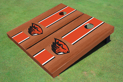Oregon State University Orange Rosewood Matching Long Stripe Cornhole Boards