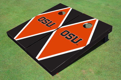 Oregon State University "OSU" Orange and Black Matching Diamond Cornhole Boards