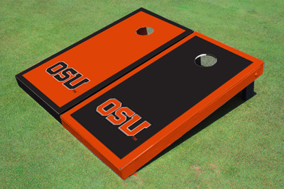 Oregon State University "OSU" Alternating Border Cornhole Boards