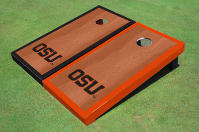Oregon State University "OSU" Rosewood Alternating Border Cornhole Boards