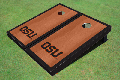 Oregon State University "OSU" Black Rosewood Matching Border Cornhole Boards Oregon State University "OSU" Black Rosewood Matching Border Cornhole Boards