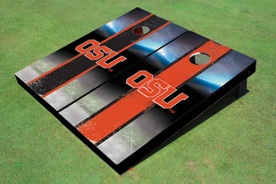 Oregon State University "OSU" Field Long Stripe Alternating Themed Cornhole Boards