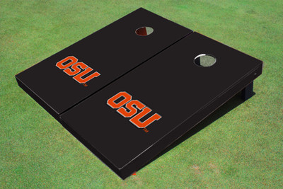 Oregon State University "OSU" Black Matching Solid Cornhole Boards