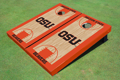 Oregon State University "OSU" Orange Matching Basketball Court Custom Cornhole Board
