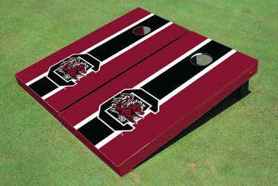 University Of South Carolina Black and Garnet Matching Long Stripe Cornhole Boards