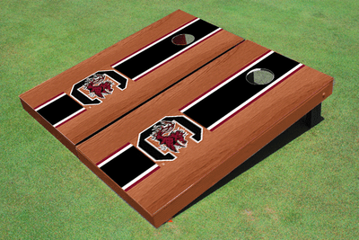 University Of South Carolina Black Rosewood Matching Long Stripe Cornhole Boards
