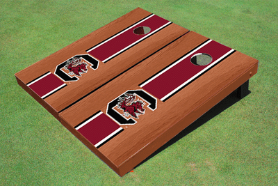 University Of South Carolina Garnet Rosewood Matching Long Stripe Cornhole Boards