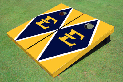 East Tennessee State University E Navy and Yellow Matching Diamond Cornhole Boards
