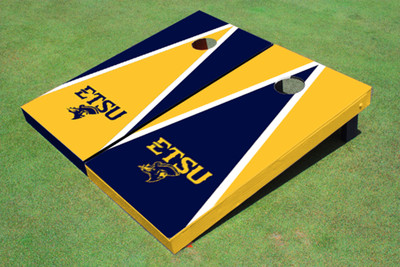East Tennessee State University ETSU Alternating Triangle Cornhole Boards
