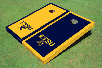 East Tennessee State University ETSU Alternating Border Cornhole Boards