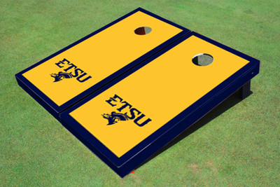 East Tennessee State University ETSU Navy Matching Border Cornhole Boards East Tennessee State University ETSU Navy Matching Border Cornhole Boards