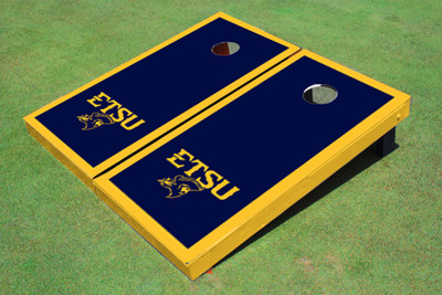 East Tennessee State University ETSU Yellow Matching Border Cornhole Boards East Tennessee State University ETSU Yellow Matching Border Cornhole Boards