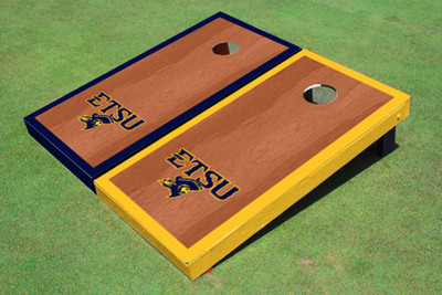 East Tennessee State University ETSU Rosewood Alternating Border Cornhole Boards East Tennessee State University ETSU Rosewood Alternating Border Cornhole Boards
