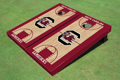 University Of South Carolina Garnet Matching Basketball Court Custom Cornhole Board University Of South Carolina Garnet Matching Basketball Court Custom Cornhole Board