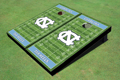University of North Carolina "UNC" UNC Matching Football Field Custom Cornhole Boards