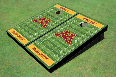 University of Minnesota Gold Matching Football Field Custom Cornhole Boards