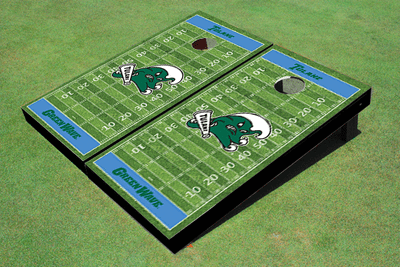 Tulane University UNC Matching Football Field Custom Cornhole Boards Tulane University UNC Matching Football Field Custom Cornhole Boards