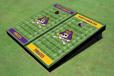 East Carolina University Alternating Football Field Custom Cornhole Board East Carolina University Alternating Football Field Custom Cornhole Board