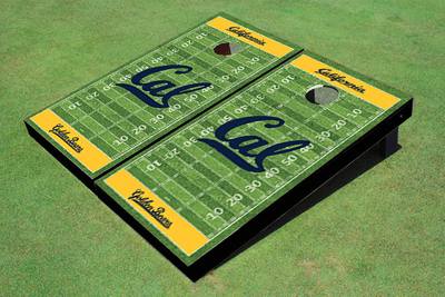 University of California Berkeley Yellow Matching Football Field  Custom Cornhole Boards