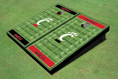 University Of Cincinnati Alternating Football Field Custom Cornhole Boards