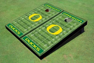 University of Oregon Hunter Matching Football Field Custom Cornhole Boards University of Oregon Hunter Matching Football Field Custom Cornhole Boards