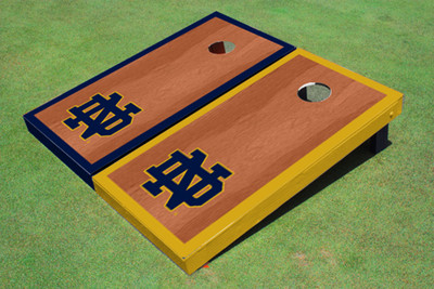 University of Notre Dame Rosewood Alternating Border Cornhole Boards University of Notre Dame Rosewood Alternating Border Cornhole Boards