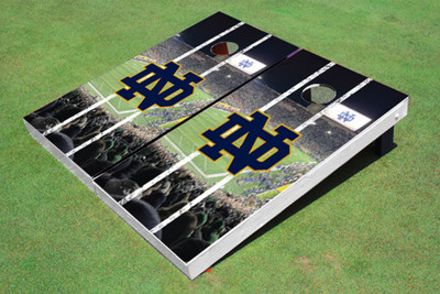 University of Notre Dame Stadium Long Stripe Themed Cornhole Boards University of Notre Dame Stadium Long Stripe Themed Cornhole Boards