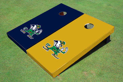 University of Notre Dame "Fighting Irish" Alternating Solid Cornhole Boards