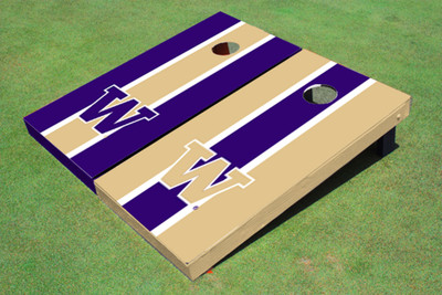 University Of Washington "W" Alternating Long Stripe Cornhole Boards