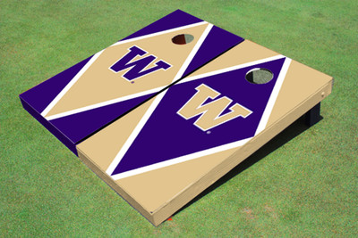 University Of Washington "W" Alternating Diamond Cornhole Boards