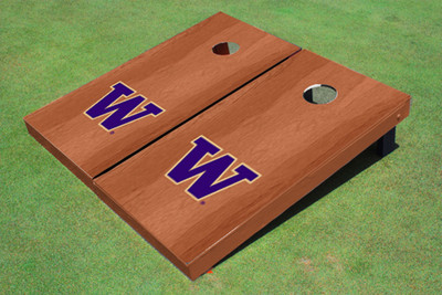 University Of Washington "W" Solid Rosewood Cornhole Boards University Of Washington "W" Solid Rosewood Cornhole Boards