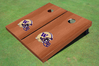 University Of Washington Helmet Solid Rosewood Cornhole Boards University Of Washington Helmet Solid Rosewood Cornhole Boards