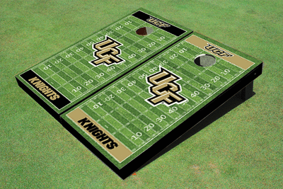 University Of Central Florida Alternating Football Field Custom Cornhole Boards