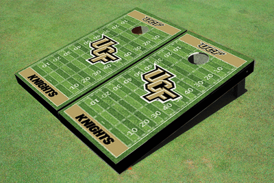 University Of Central Florida Gold Matching Football Field Custom Cornhole Board