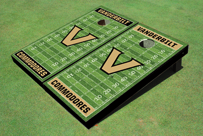 Vanderbilt University Alternating Football Field Custom Cornhole Boards Vanderbilt University Alternating Football Field Custom Cornhole Boards