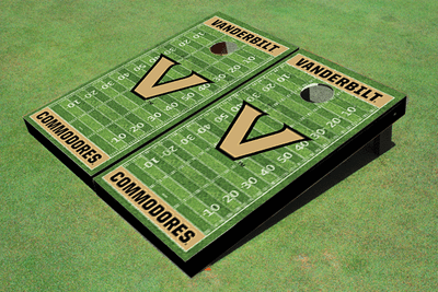 Vanderbilt University Gold Matching Football Field Custom Cornhole Boards Vanderbilt University Gold Matching Football Field Custom Cornhole Boards