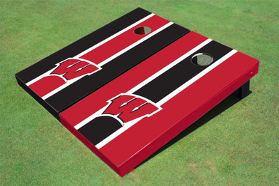 University of Wisconsin Alternating Long Stripe Cornhole Boards