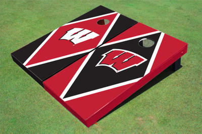 University of Wisconsin Alternating Diamond Cornhole Boards