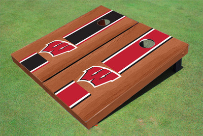 University of Wisconsin Rosewood Alternating Long Stripe Cornhole Boards University of Wisconsin Rosewood Alternating Long Stripe Cornhole Boards