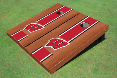 University of Wisconsin Red Rosewood Matching Long Stripe Cornhole Boards University of Wisconsin Red Rosewood Matching Long Stripe Cornhole Boards